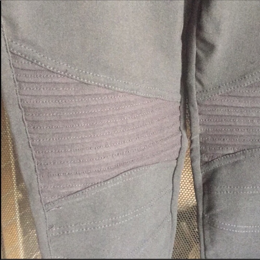 NEW Black Stretchy Biker Pants- Leggings - Picture 3 of 6